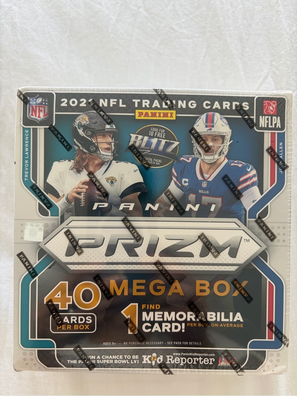 Panini Prizm NFL 40-Card Mega Box - Blue & Gold Accents